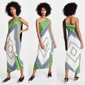 TORY BURCH SLOANE DRESS 46820 Light Chambray Octagon Square size 2 NWT